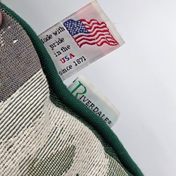 Riverdale Snowman Snow Buddies Christmas Tapestry Throw Pillow Made in USA - Picture 2 of 7